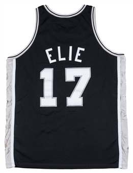 1999 Mario Elie NBA Finals Game 4 & 5 Used San Antonio Spurs Away Jersey Photo Matched To Game 4 (Elie LOA & Resolution Photomatching)